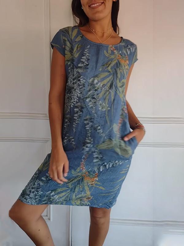 Monique | Robe confortable a col rond